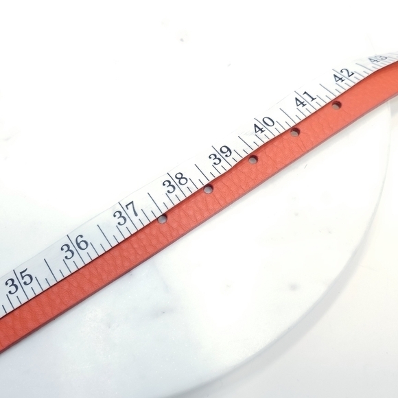 Coldwater Creek Leather Belt Red Womens Large 14-16 Slim Trouser - Picture 3 of 6